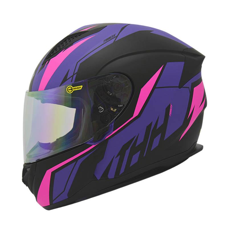 T810S TURBO -男女款 安全帽--平紫/黑粉